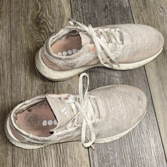 Adidas Women's US Size 7.5 Pureboost Go Cream Pink Running Sneaker Shoes G54519 - Picture 2 of 11